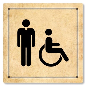 WC muži Invalidé, 100x100mm, pergamen, Utah